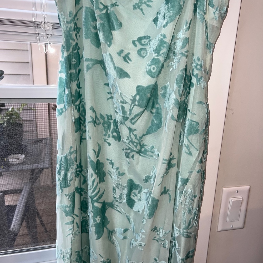 Princess Polly Mint Green Floral Maxi Slip Dress - Picture 2 of 3